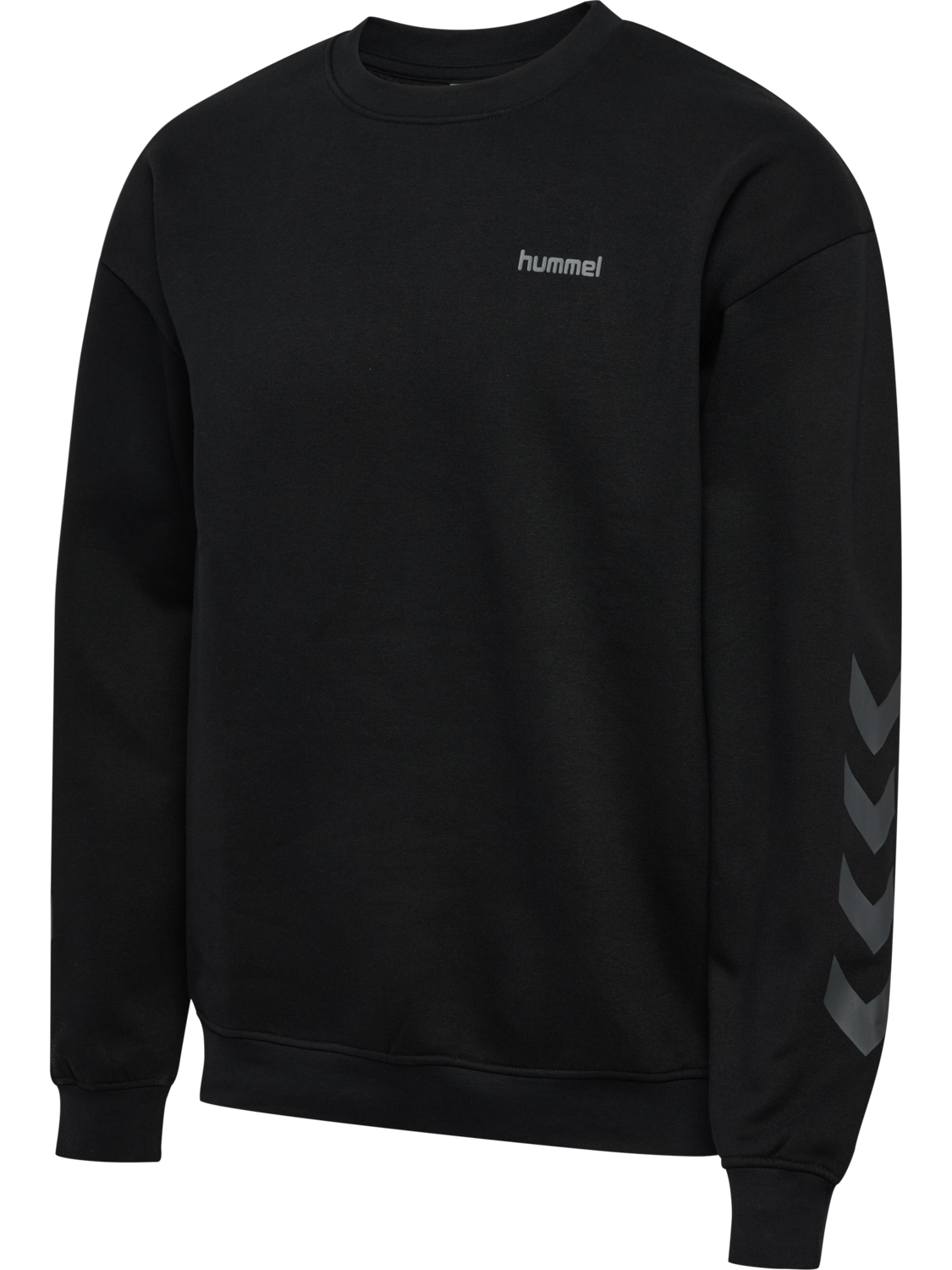 hmlKEEPER CHEVRON SWEATSHIRT, BLACK, packshot