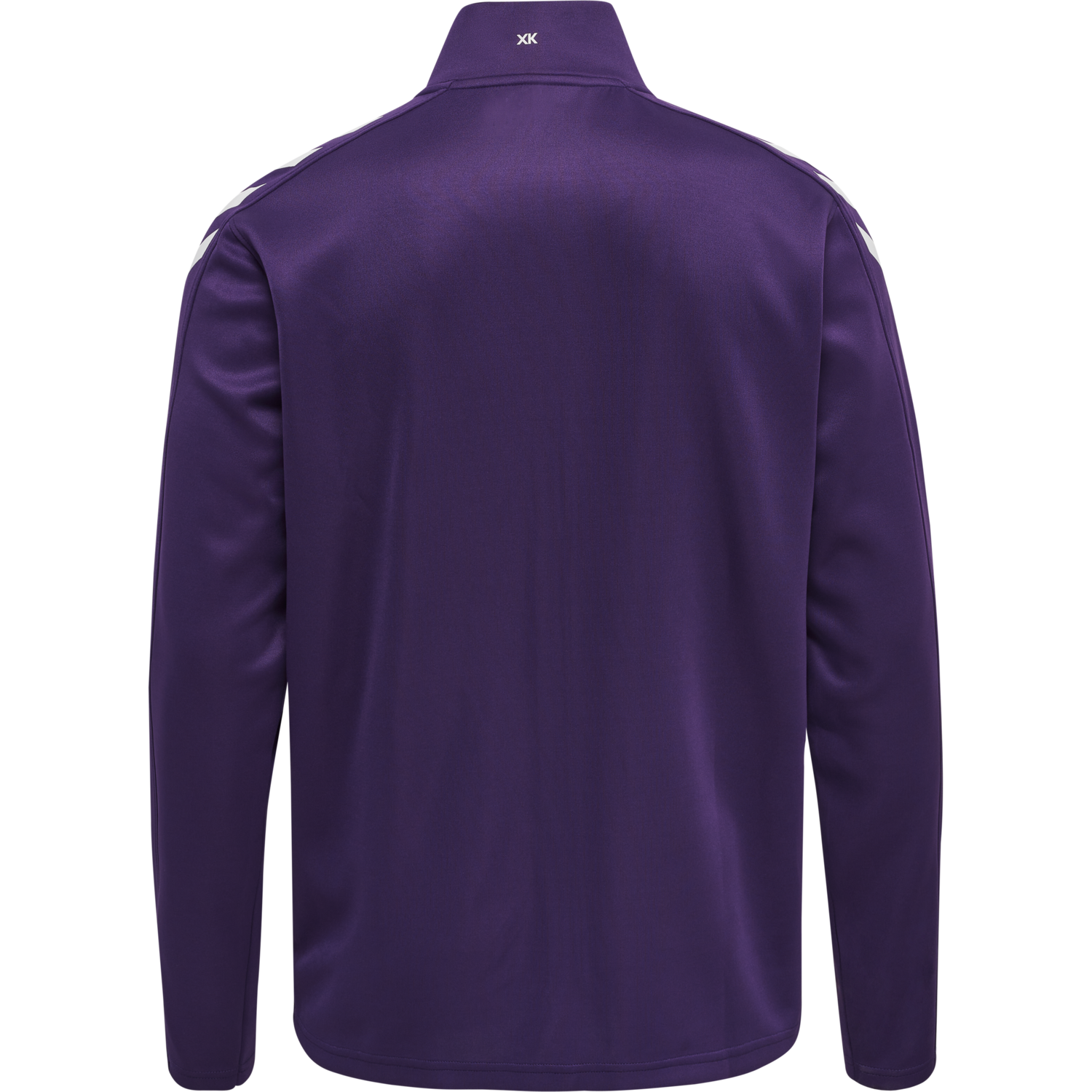 hmlCORE XK POLY ZIP SWEAT, ACAI/WHITE, packshot
