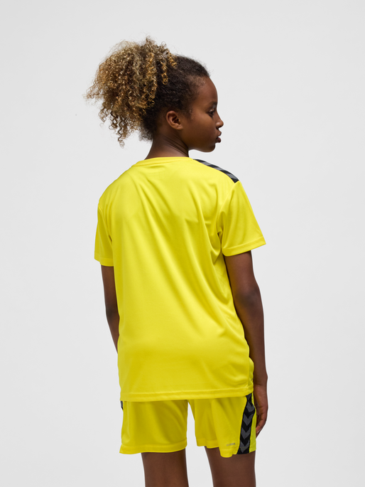 hmlAUTHENTIC PL JERSEY S/S KIDS, BLAZING YELLOW, model