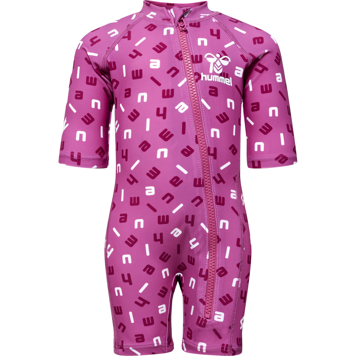 hmlBEACH SWIM SUIT, RED VIOLET/BRIGHT WHITE, packshot