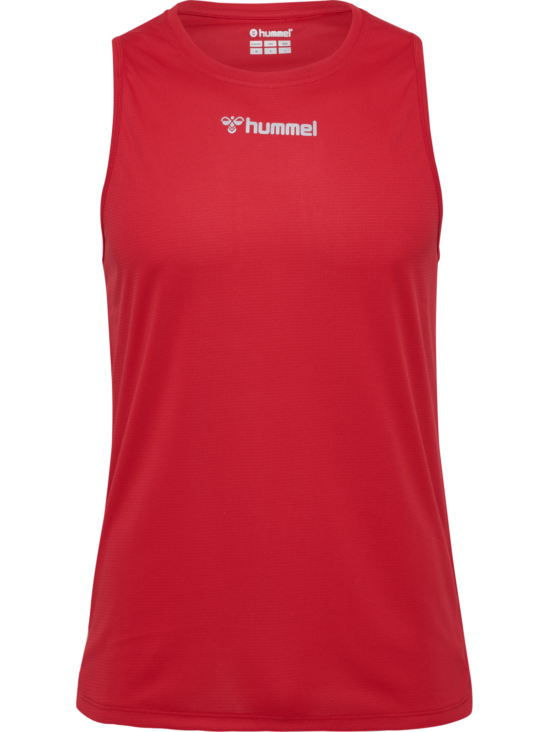 hmlRUN SINGLET S/L, TANGO RED, packshot