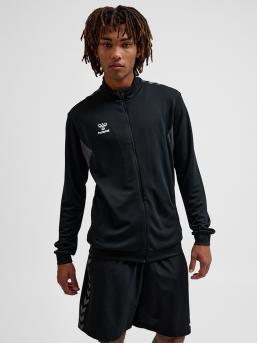 hmlAUTHENTIC PL ZIP JACKET, BLACK, model