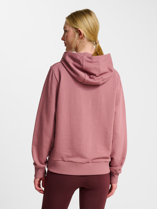 hmlPULSE W SWEAT HOODIE, WISTFUL MAUVE, model