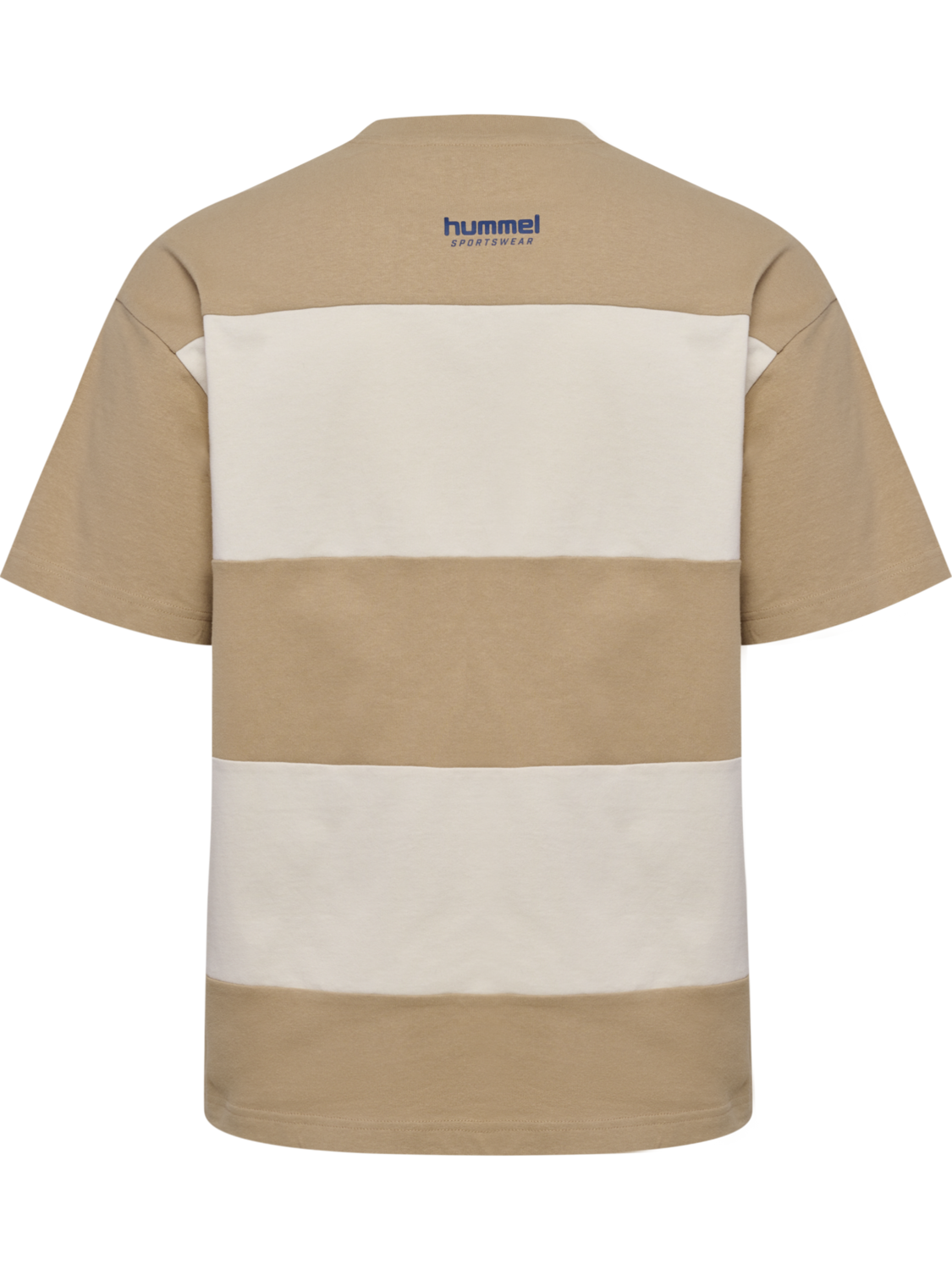 hmlLOOSE T-SHIRT S/S BEES STRIPE, TOFU/CORNSTALK, packshot