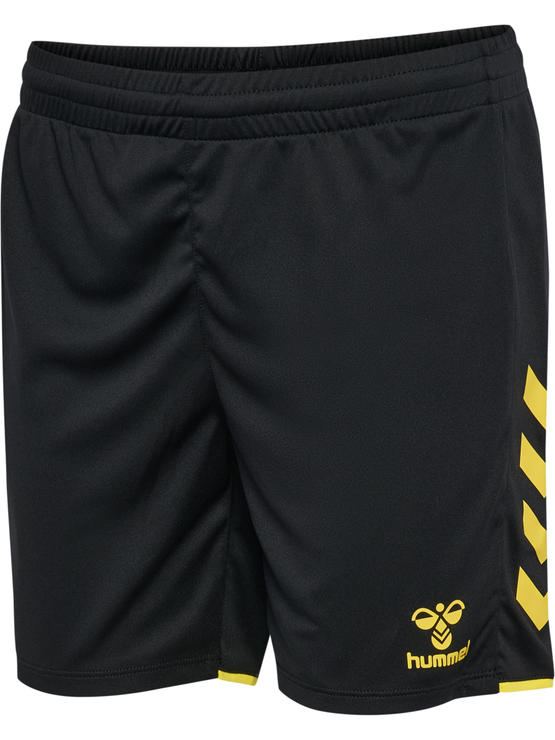 hmlCORE 2.0 SHORTS WOMAN, BLACK/BLAZING YELLOW, packshot