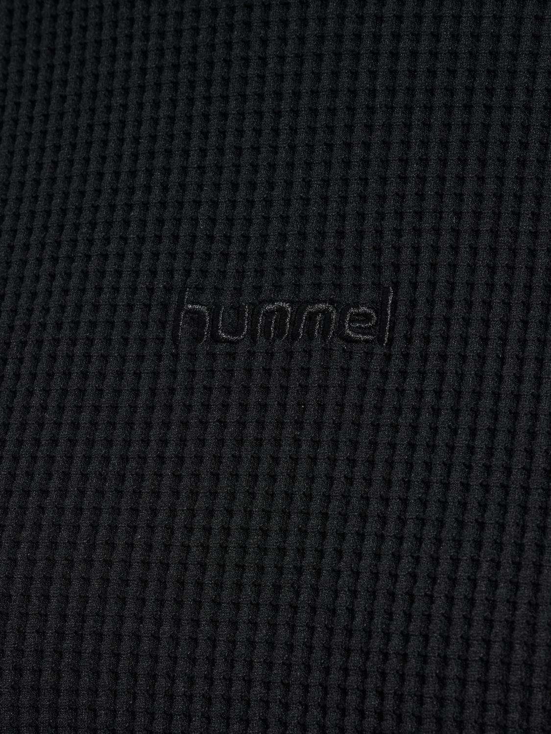 hmlSOFT WAFFLE W T-SHIRT L/S, BLACK, packshot