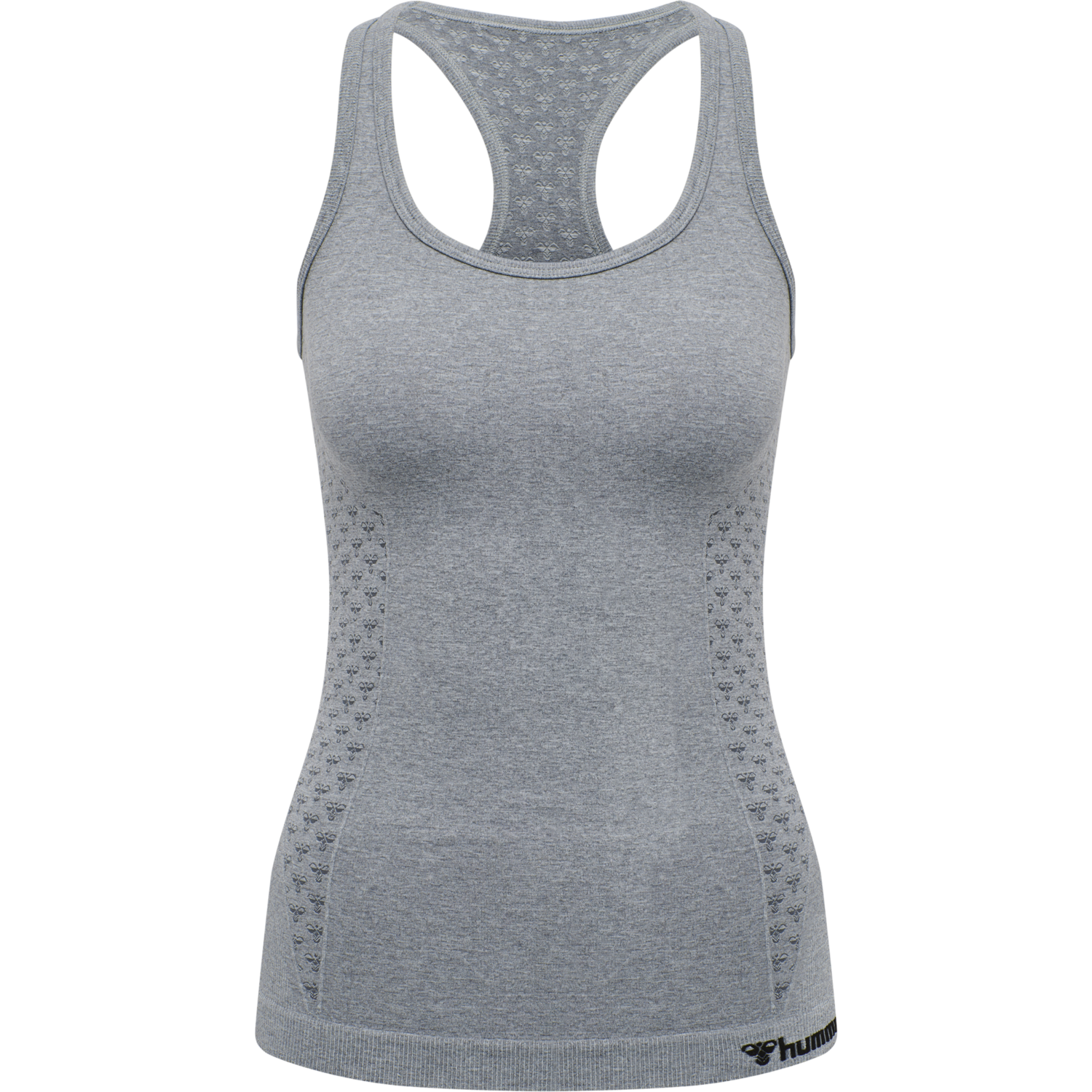 hmlCI SEAMLESS TOP, GREY MELANGE, packshot