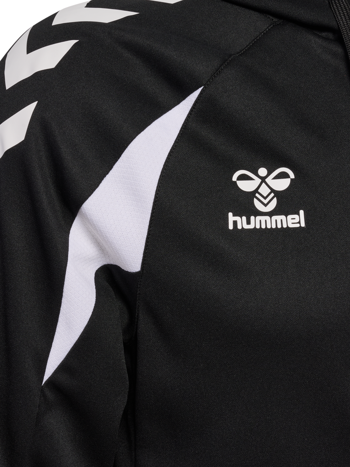 hmlCORE 2.0 ZIP HOODIE, BLACK/WHITE, packshot