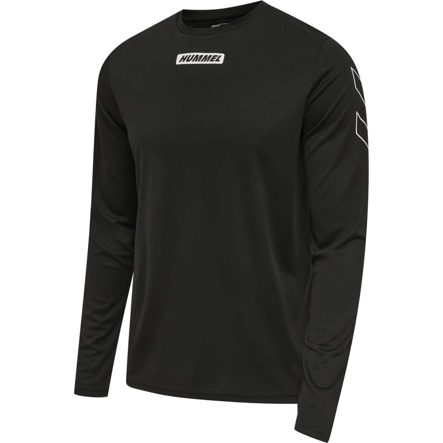 hmlTE TIHALT T-SHIRT L/S, BLACK, packshot