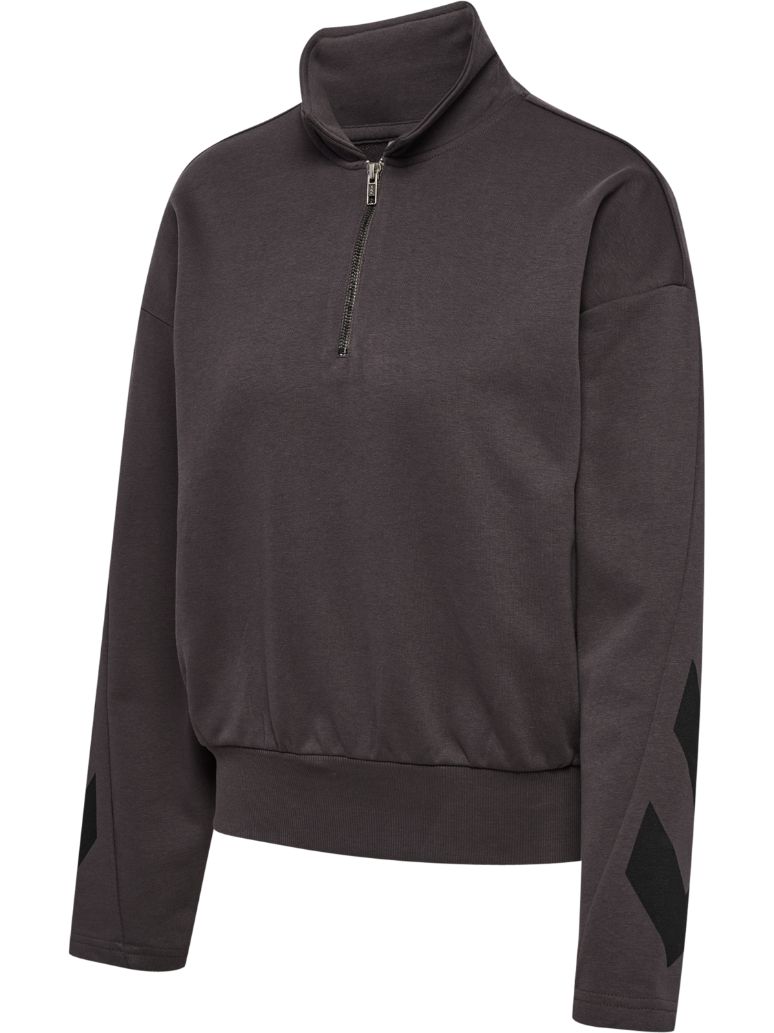 hmlI-D ZIP POLO SWEATSHIRT, SHALE, packshot