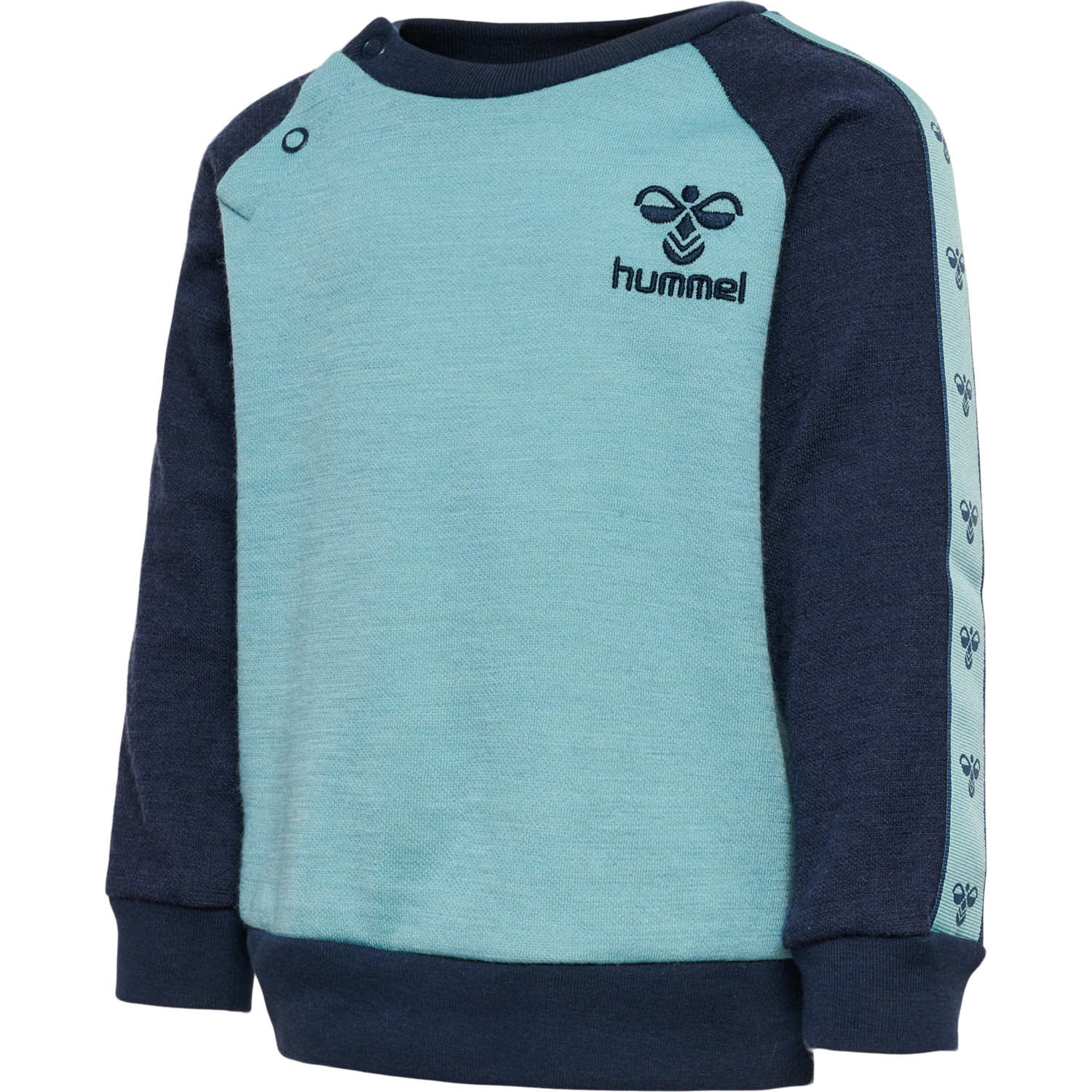 hmlWULBATO SWEATSHIRT, MINERAL BLUE, packshot