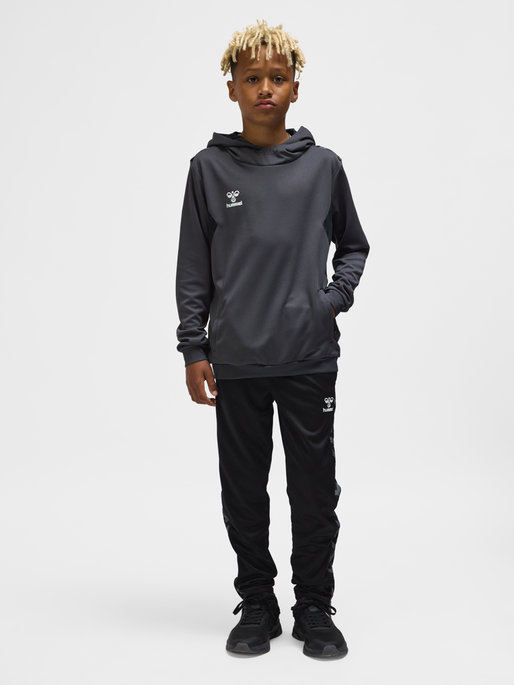 hmlAUTHENTIC PL HOODIE KIDS, ASPHALT, model