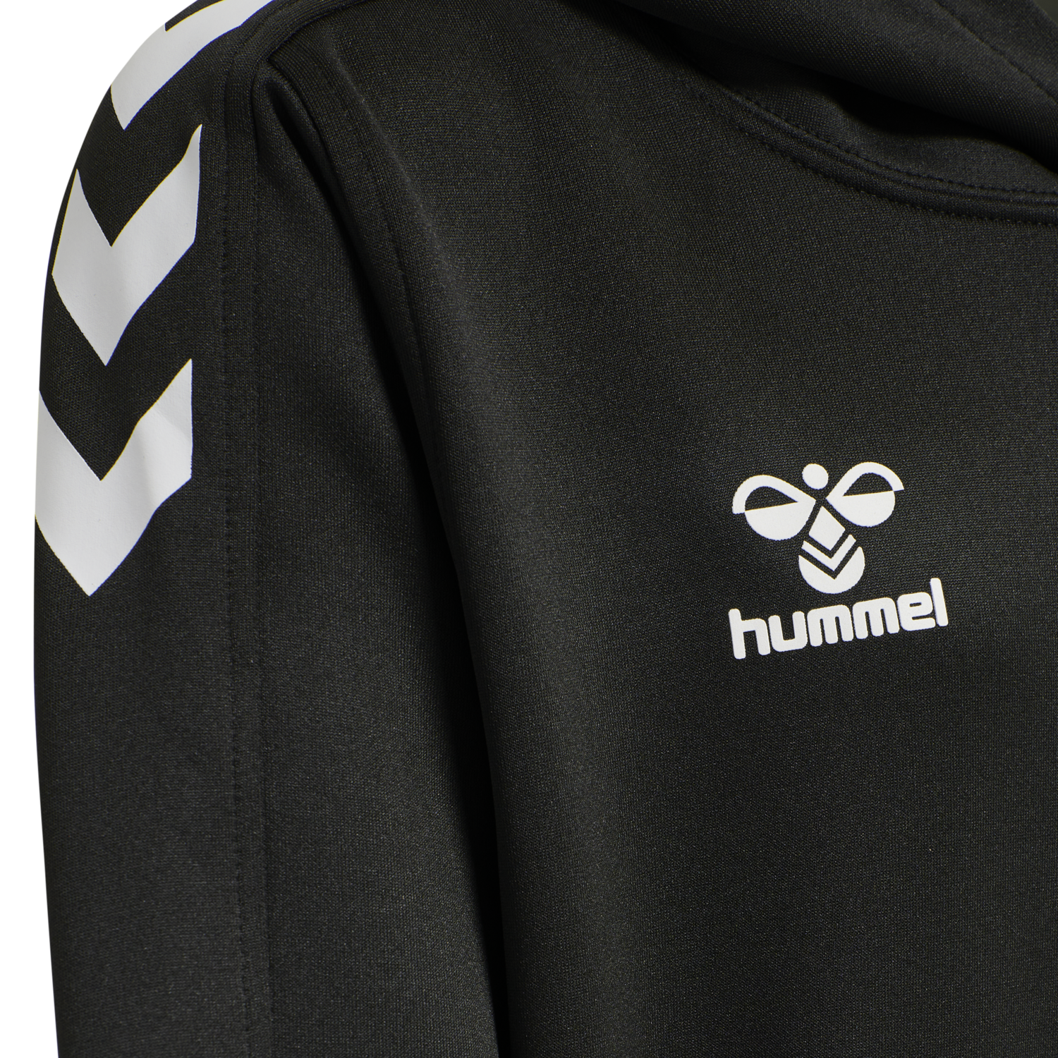 hmlCORE XK POLY KIDS SWEAT HOODIE, BLACK/BLACK, packshot