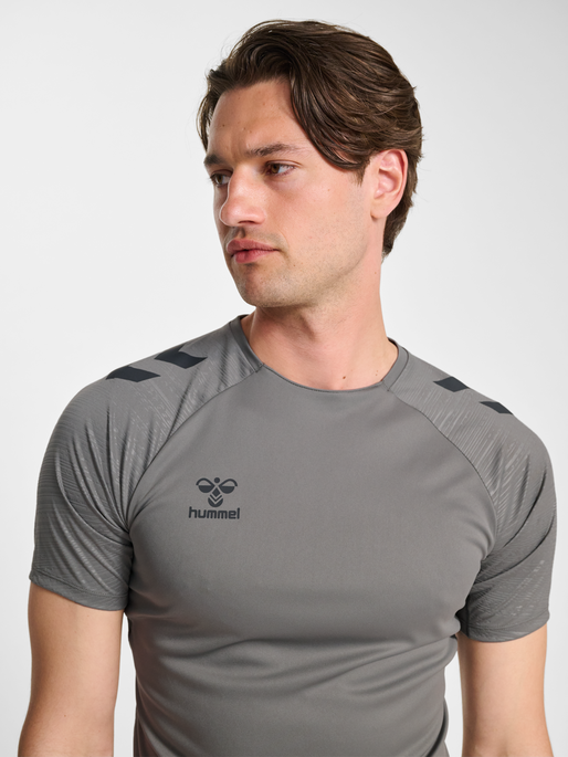 hmlPRO TRAINING JERSEY S/S, STEEL GRAY, model