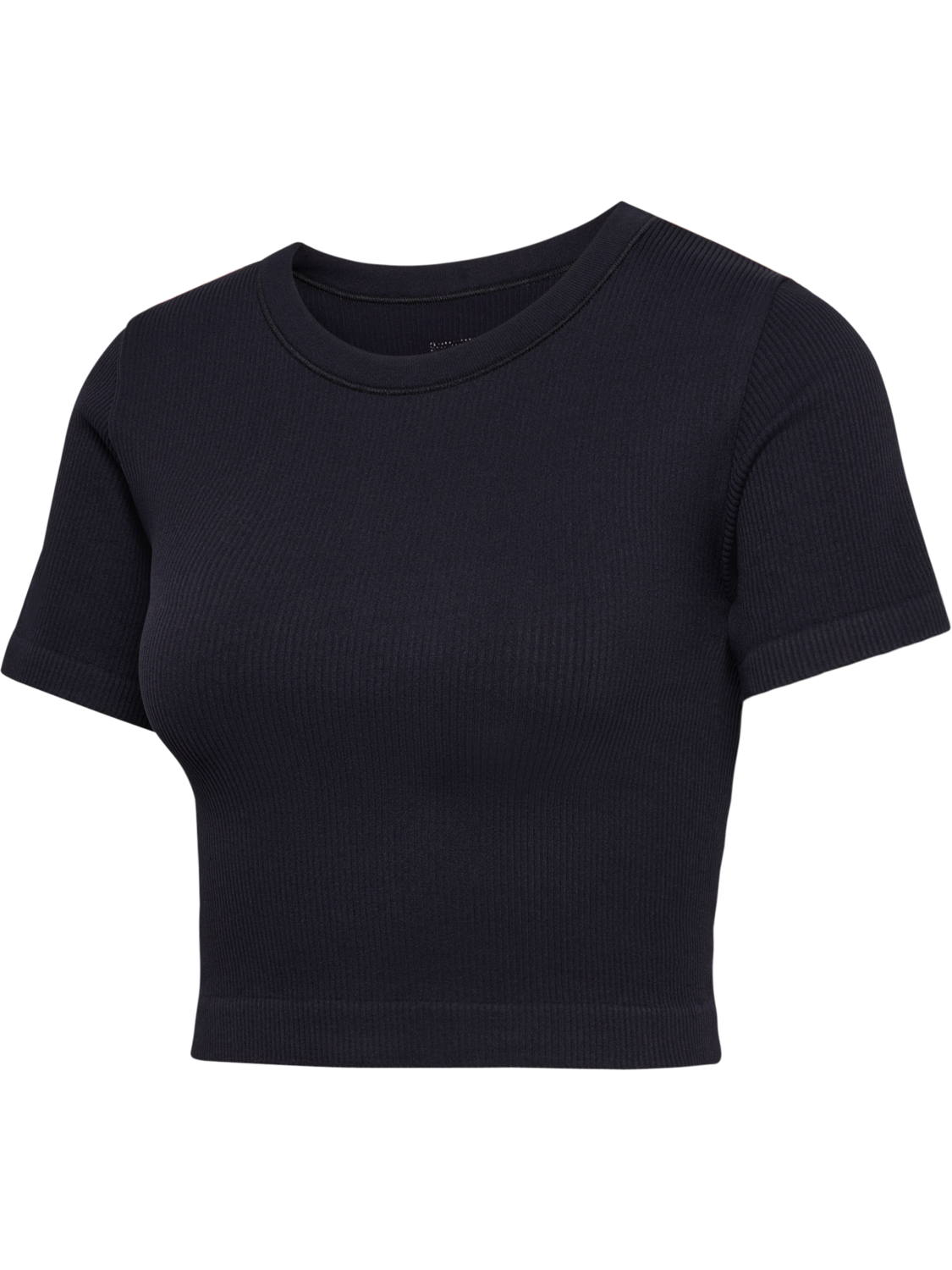 hmlPULSE SEAMLESS RIB W T-SHIRT S/S, BLACK, packshot