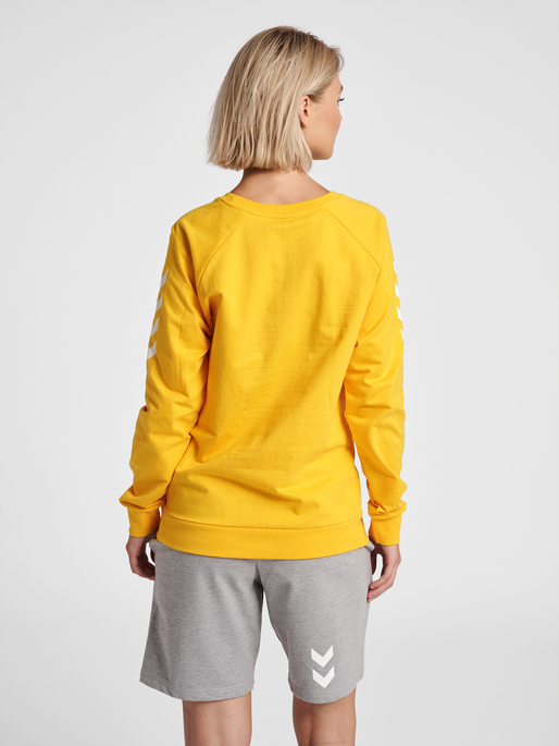 HMLGO COTTON SWEATSHIRT WOMAN, SPORTS YELLOW, model