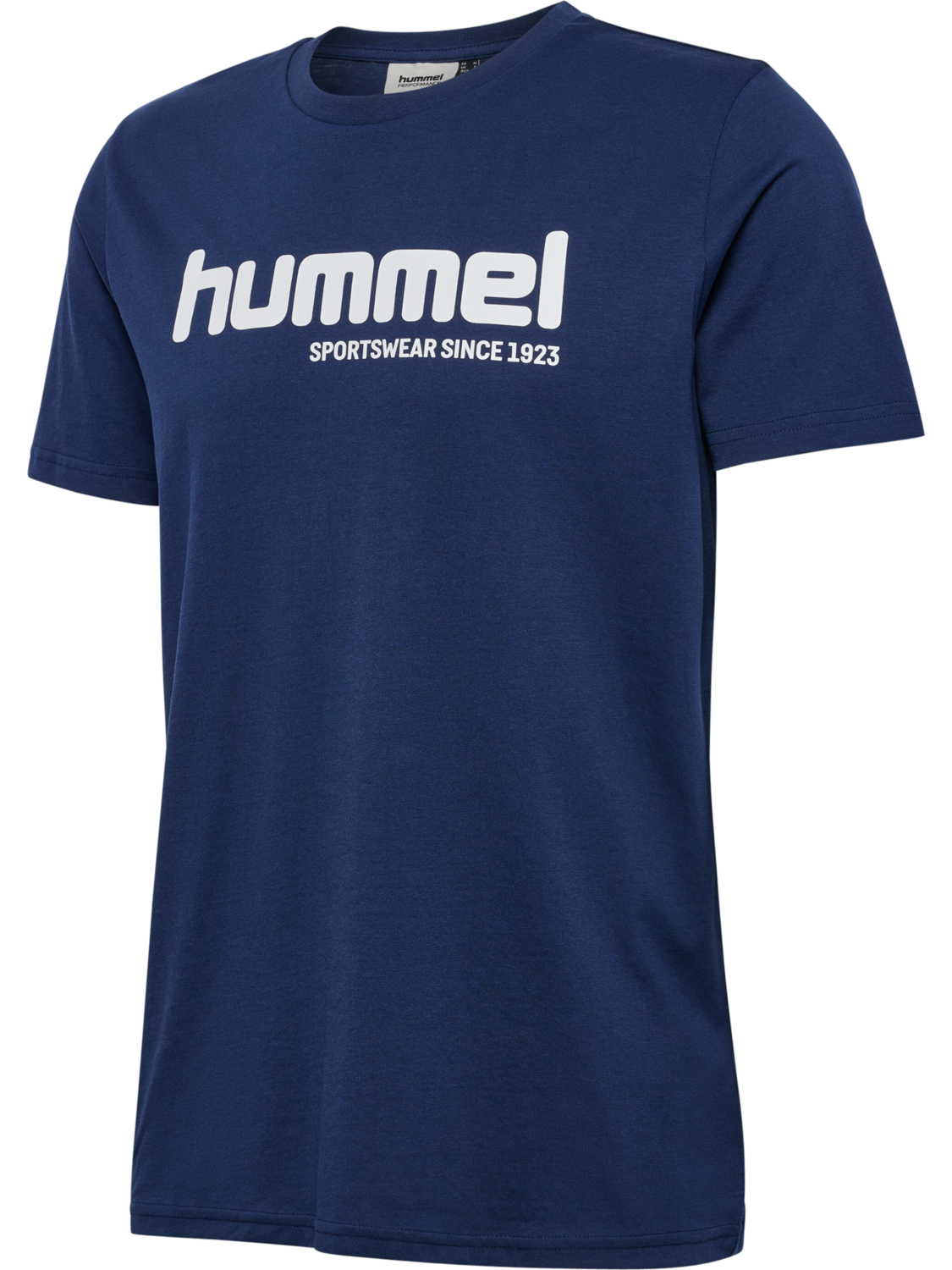 hmlPULSE GRAPHIC T-SHIRT S/S, DRESS BLUES/WHITE, packshot