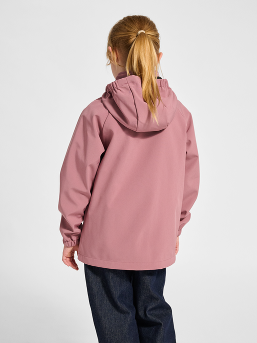hmlJR LOOSE SOFTSHELL JACKET, WISTFUL MAUVE, model