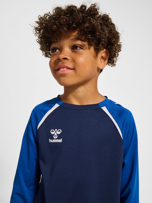 hmlLEAD 2.0 CREW SWEAT KIDS, MARINE/TRUE BLUE, model