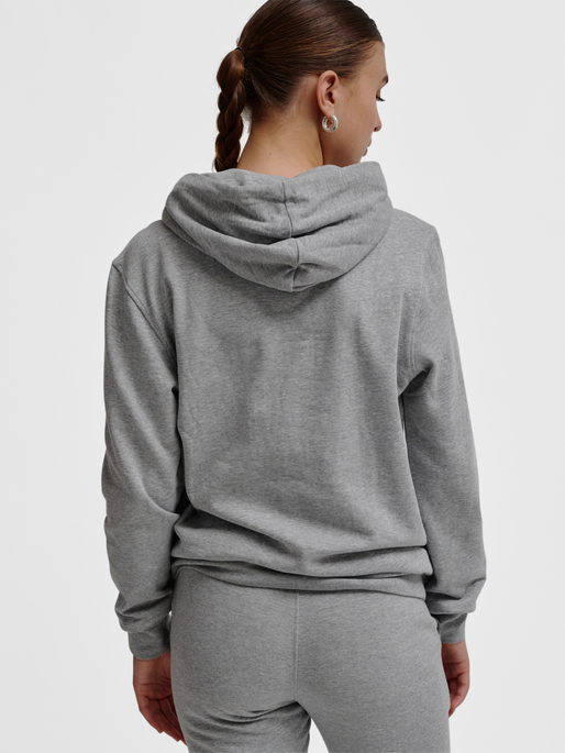 hmlELEMENTAL HOODIE, GREY MELANGE, model