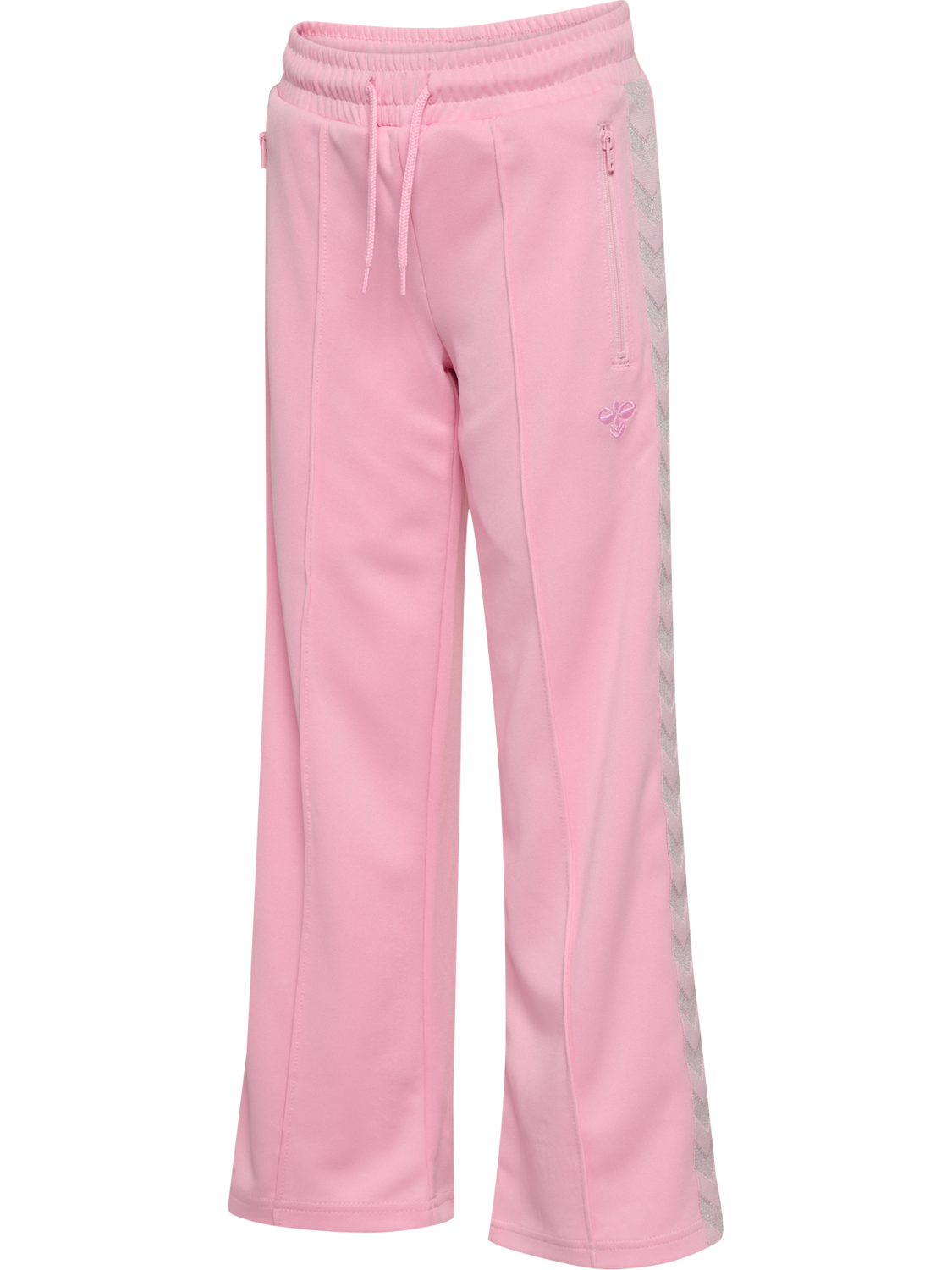 hmlJR WIDE LEG POLY TAPE PANTS, ROSEATE SPOONBILL, packshot