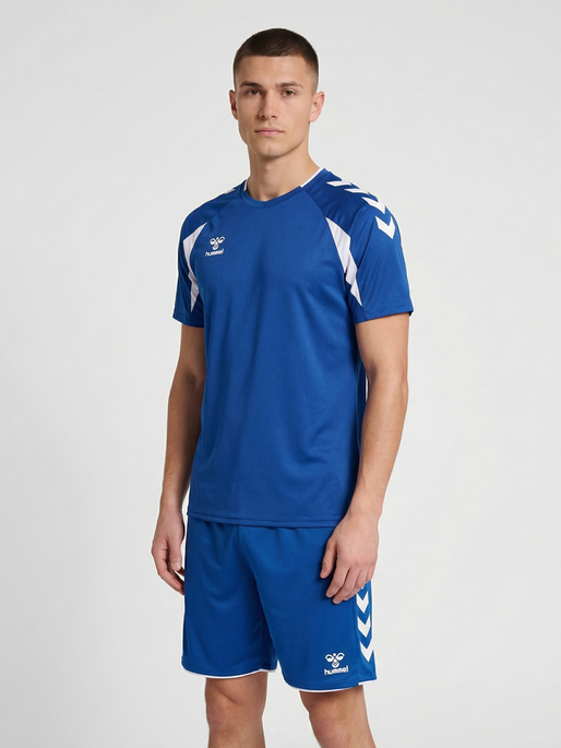 hmlCORE 2.0 JERSEY S/S, TRUE BLUE/WHITE, model