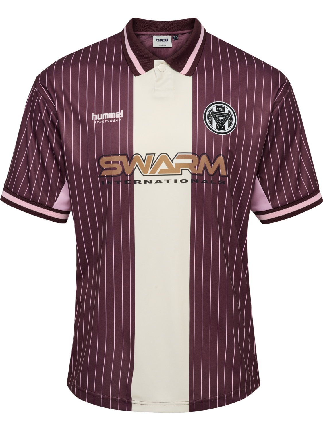 hmlLOOSE FB JERSEY S/S STRIPED, VINEYARD WINE, packshot