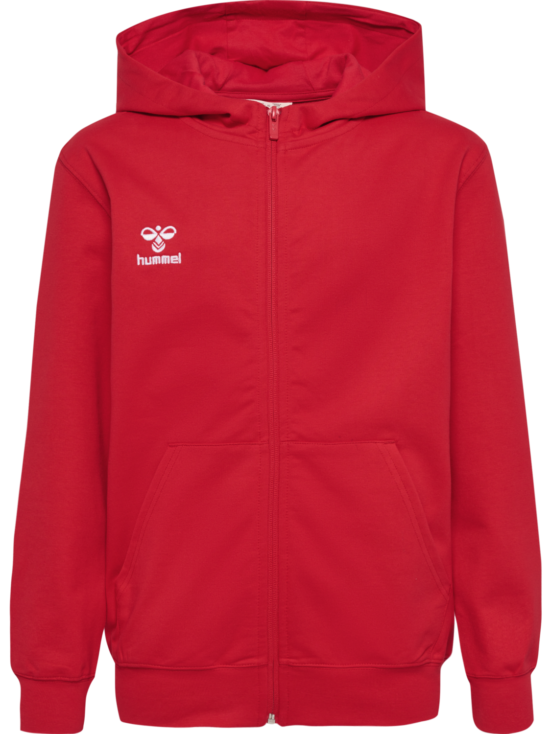 hmlGO 2.0 ZIP HOODIE KIDS, TRUE RED, packshot
