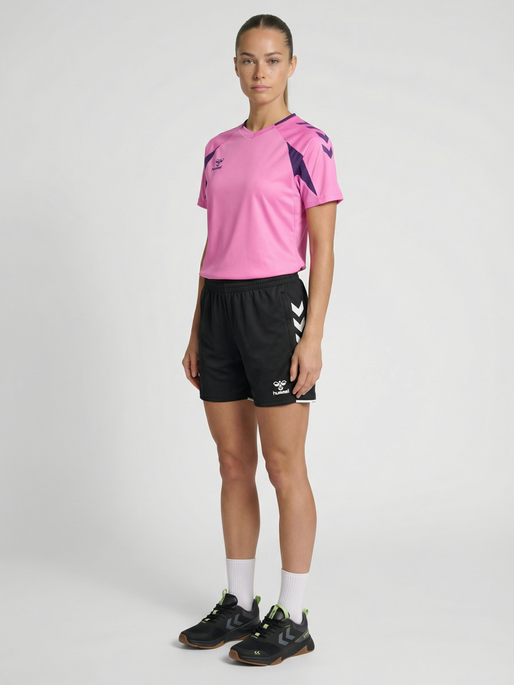 hmlCORE 2.0 TRAINING SHORTS WOMAN, BLACK/WHITE, model