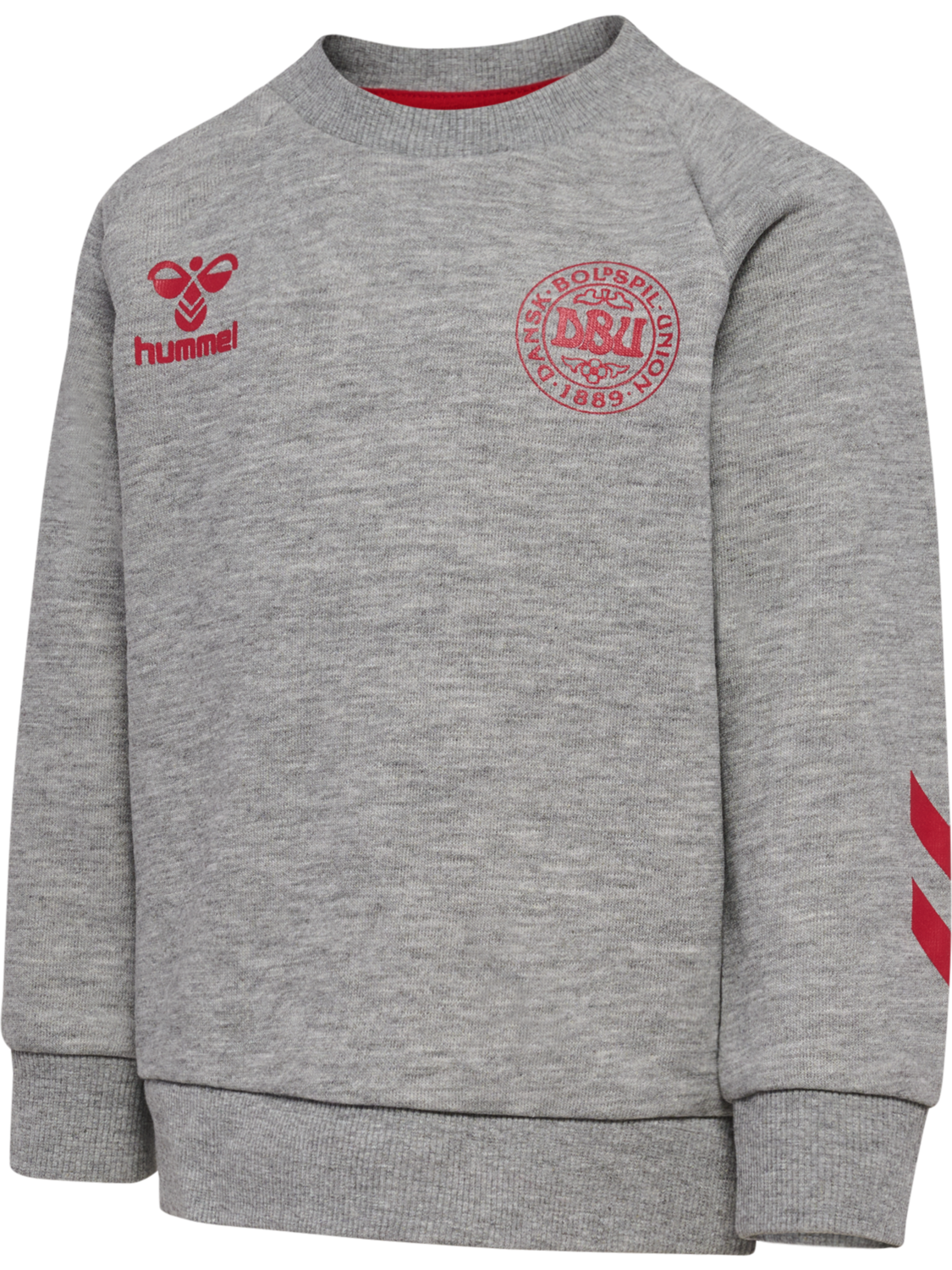 hmlMINI REG DBU CREWNECK, GREY MELANGE, packshot