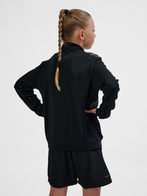 hmlAUTHENTIC PL ZIP JACKET KIDS, BLACK, model