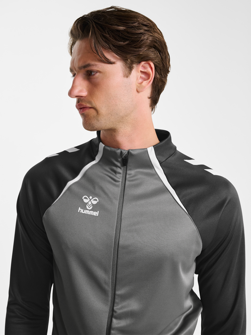 hmlLEAD 2.0 TRACK ZIP JACKET, STEEL GRAY/ASPHALT, model