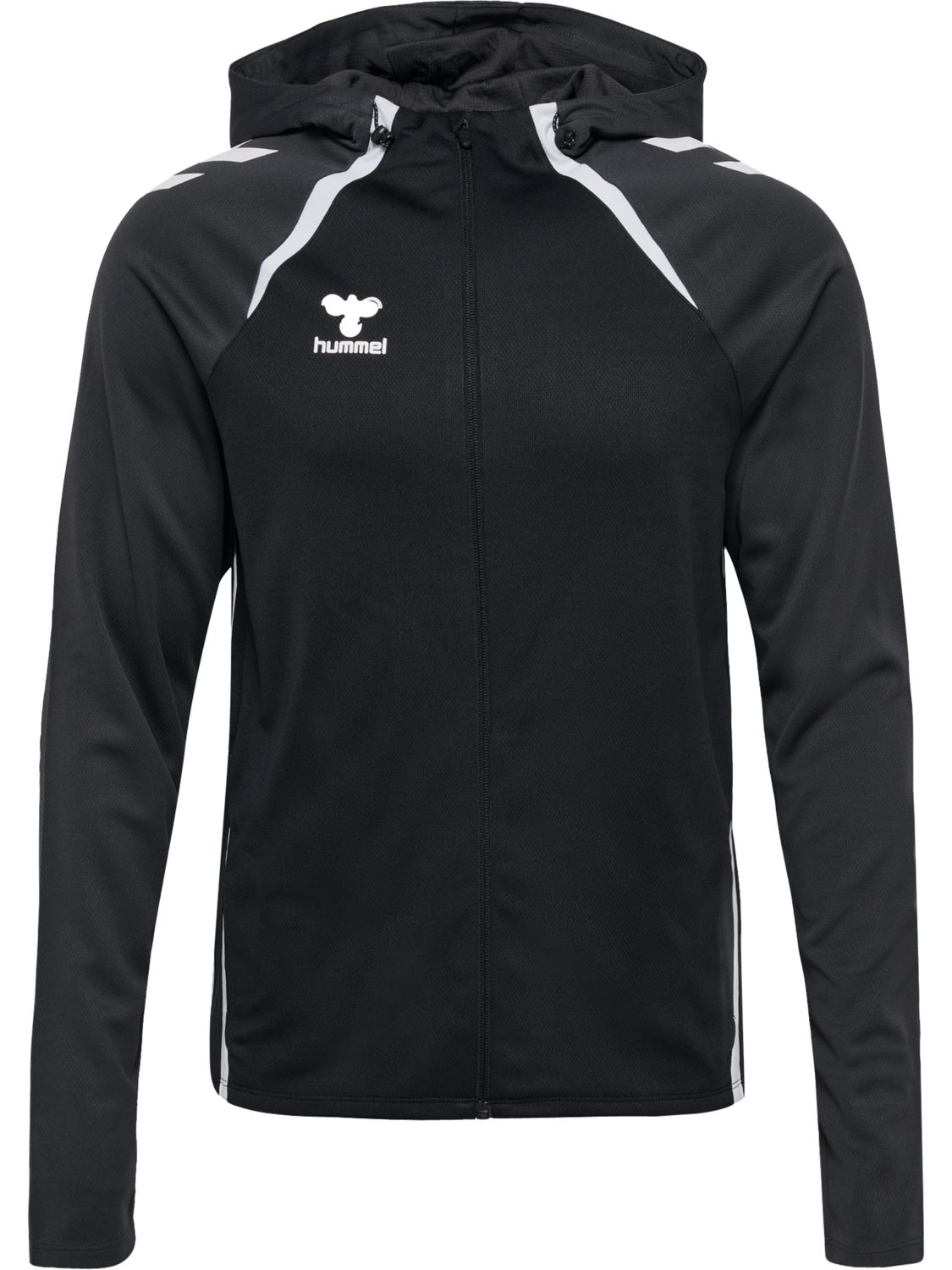 hmlLEAD 2.0 ZIP HOODIE, BLACK/ASPHALT, packshot