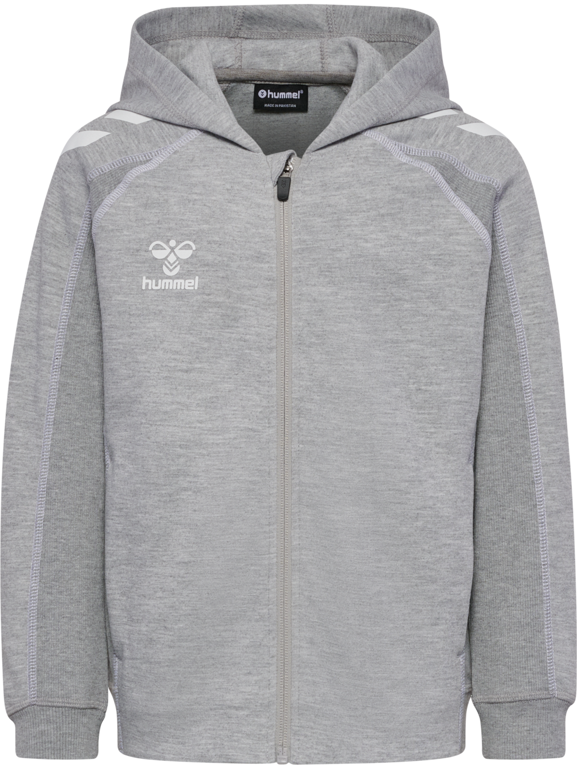 hmlMOVE 2.0 ZIP HOODIE KIDS, GREY MELANGE, packshot