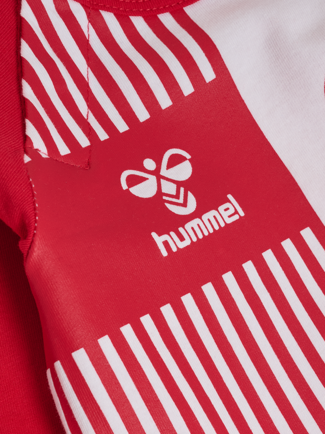 hmlMINI DBU STRIPY BODY L/S, TANGO RED, packshot