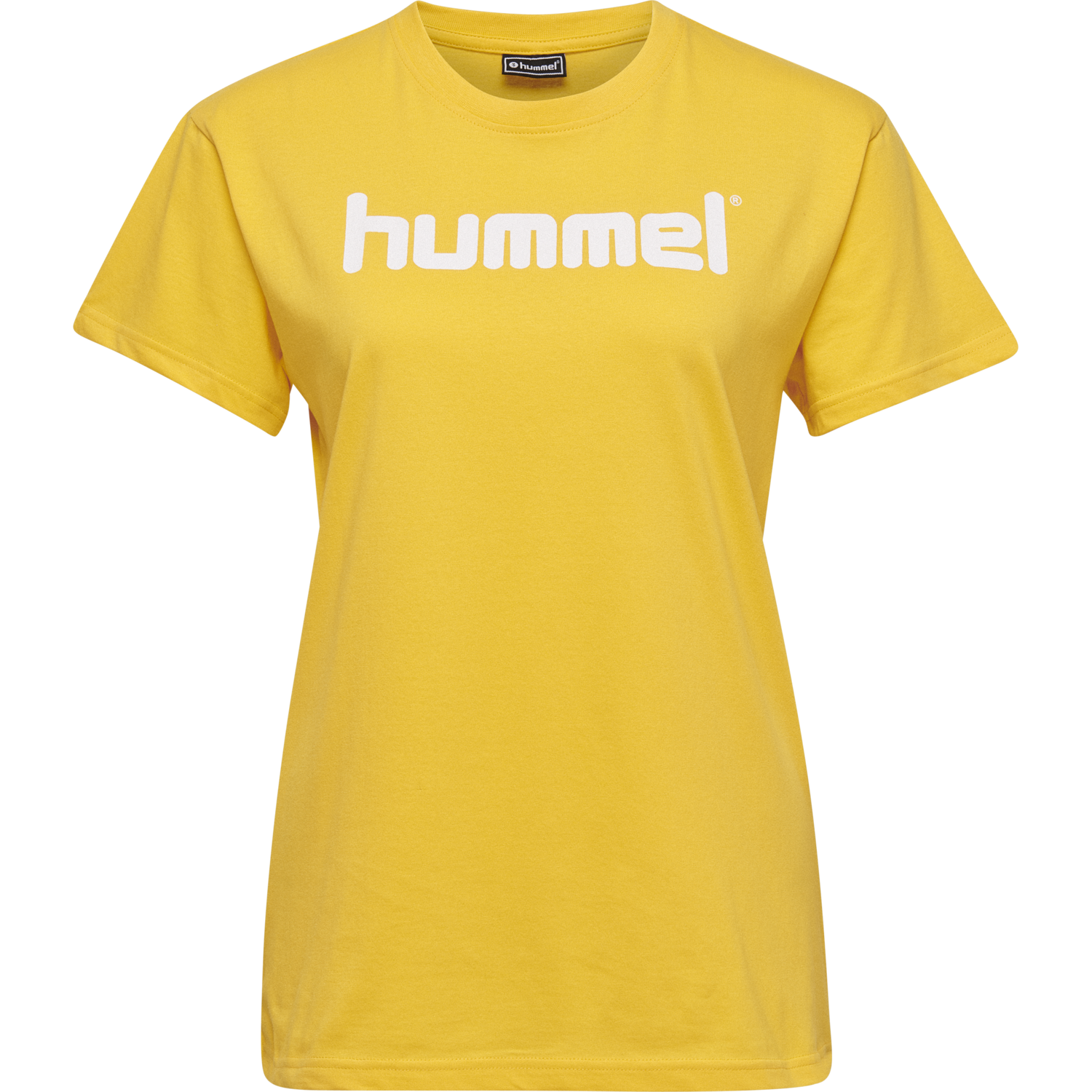 HMLGO COTTON LOGO T-SHIRT WOMAN S/S, SPORTS YELLOW, packshot