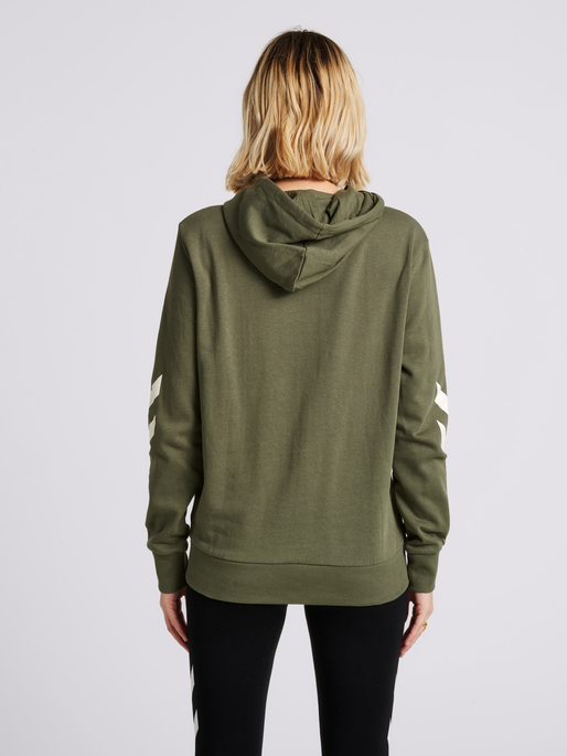 hmlLEGACY ZIP HOODIE, BEETLE, model