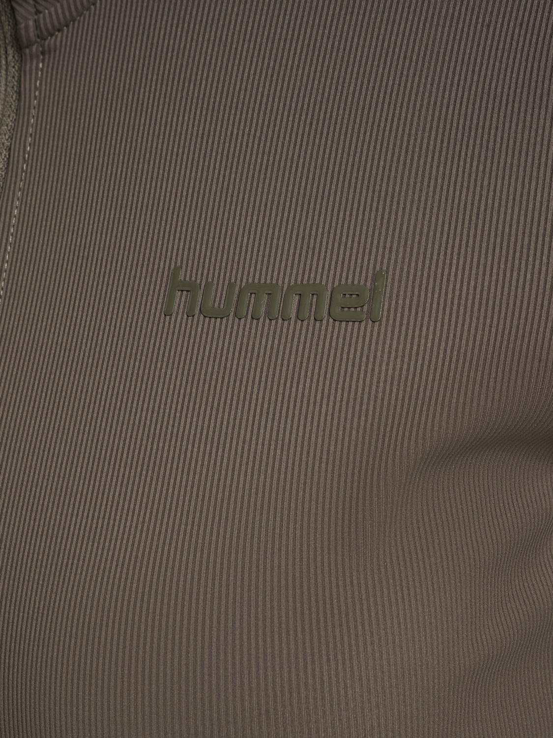 hmlPRIMA W RIB ZIP BLOUSE, MAJOR BROWN, packshot