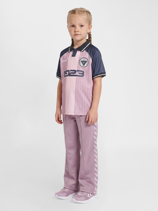 hmlJR LOOSE SOCCER JERSEY S/S, SEA FOG, model