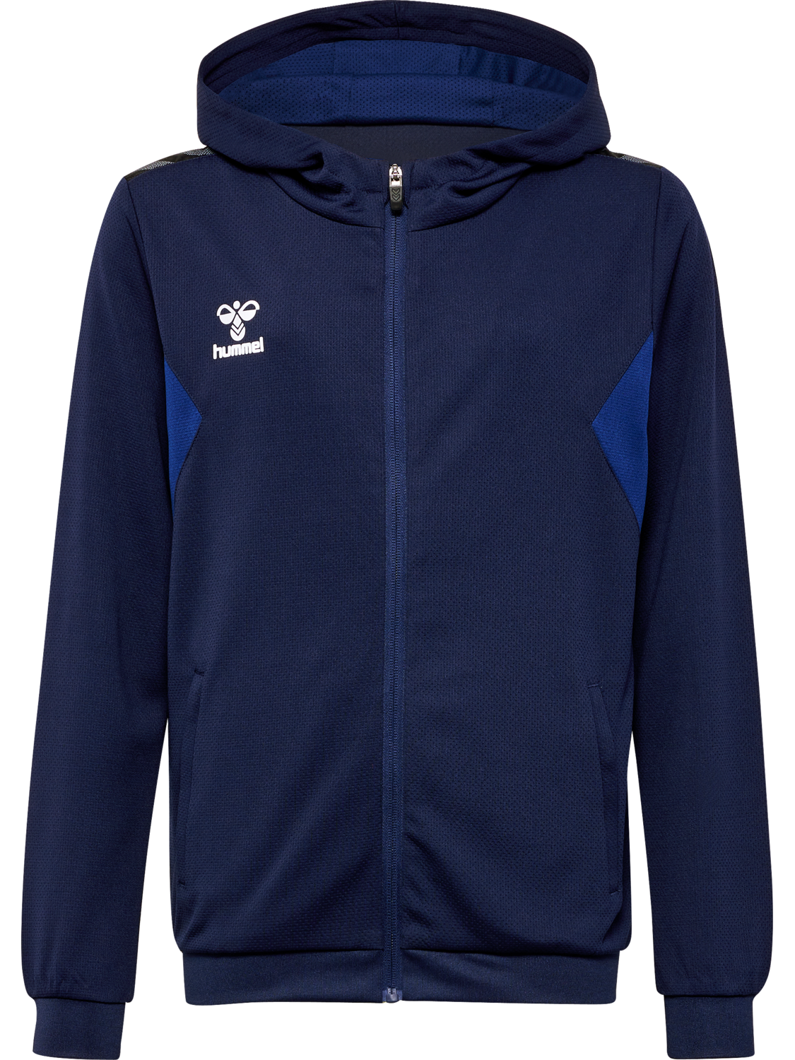 hmlAUTHENTIC PL ZIP HOODIE KIDS, MARINE, packshot