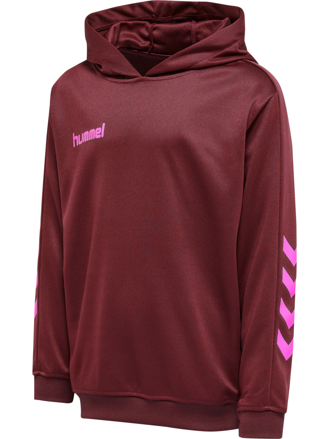hmlPROMO KIDS POLY HOODIE, BIKING RED/RASPBERRY SORBET, packshot