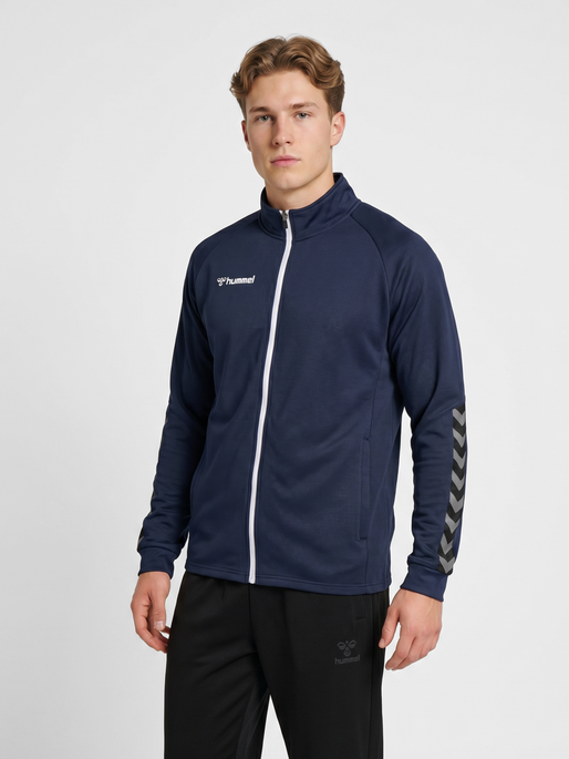 hmlAUTHENTIC POLY ZIP JACKET, MARINE, model