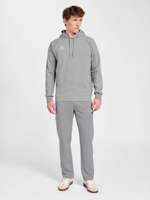 hmlMOVE 2.0 HOODIE, GREY MELANGE, model