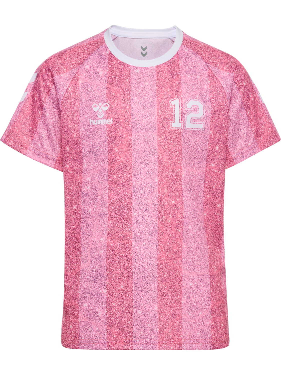 hmlSHIMMER T-SHIRT S/S, CHATEAU ROSE/BRIGHT WHITE, packshot