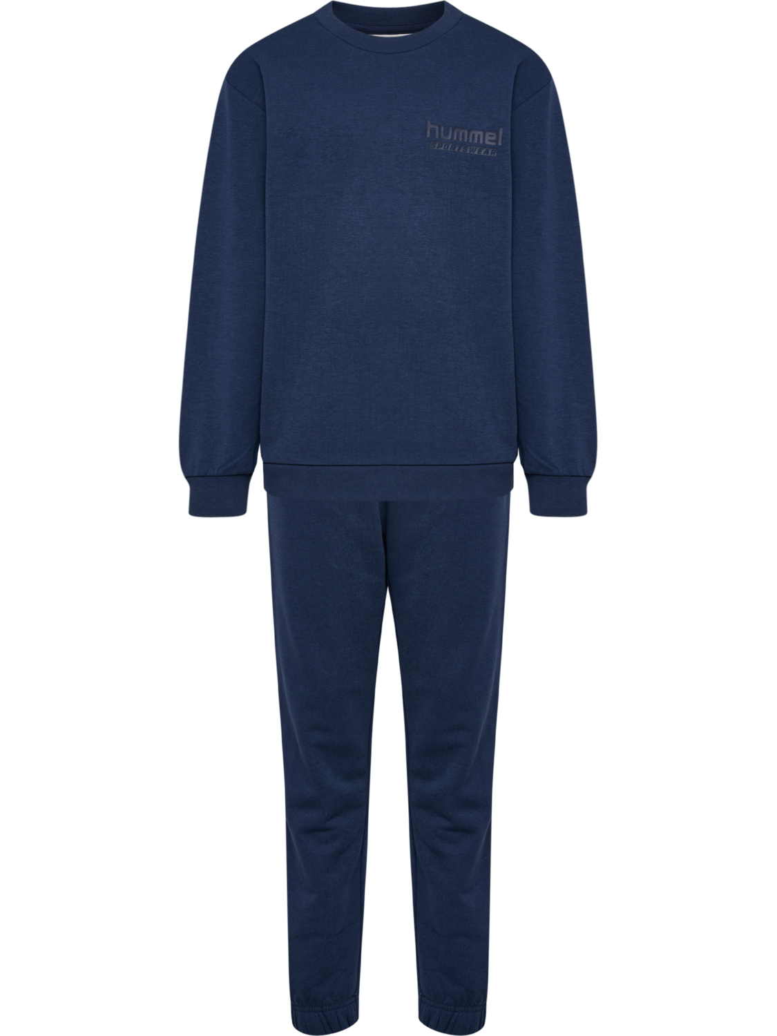 hmlJR BASE SWEAT SET, DRESS BLUES, packshot
