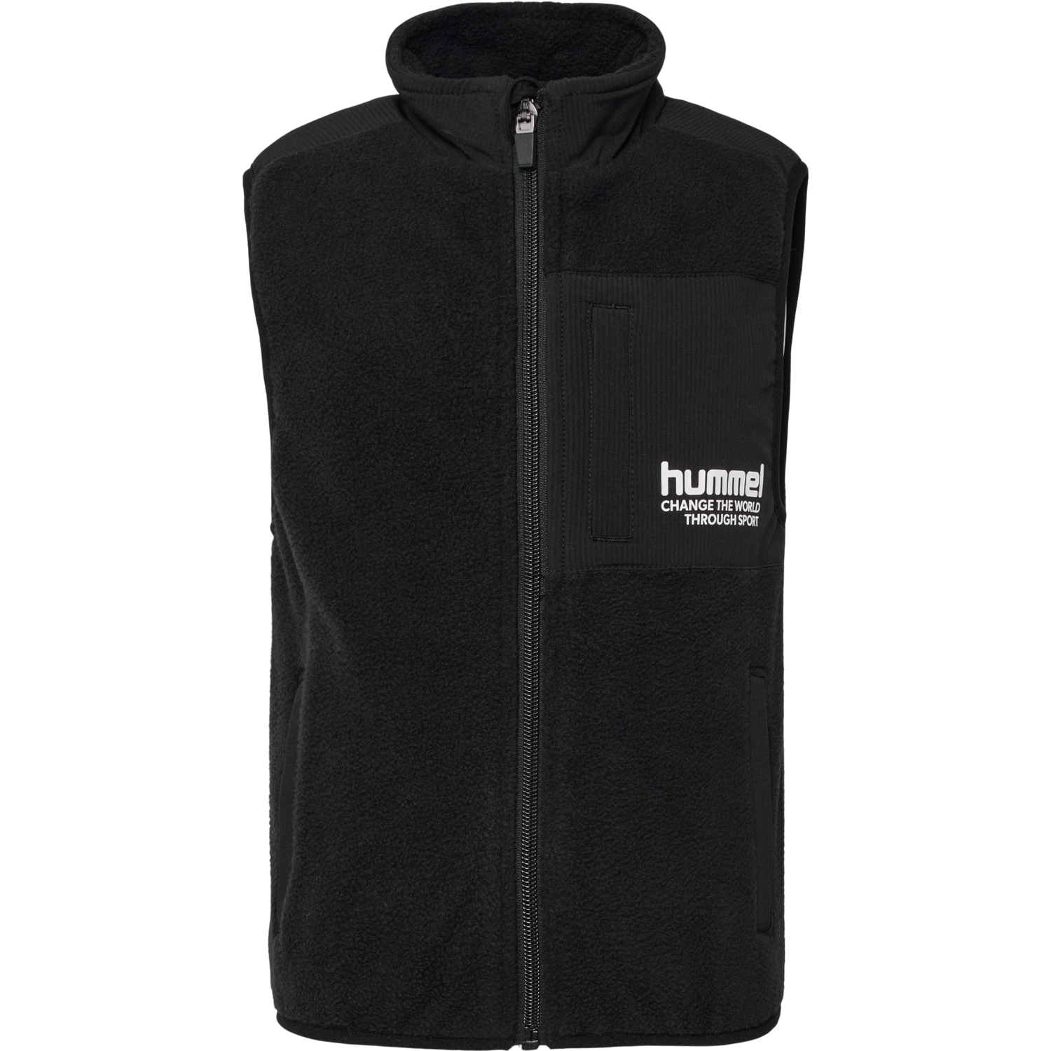 hmlPURE FLEECE VEST, BLACK, packshot