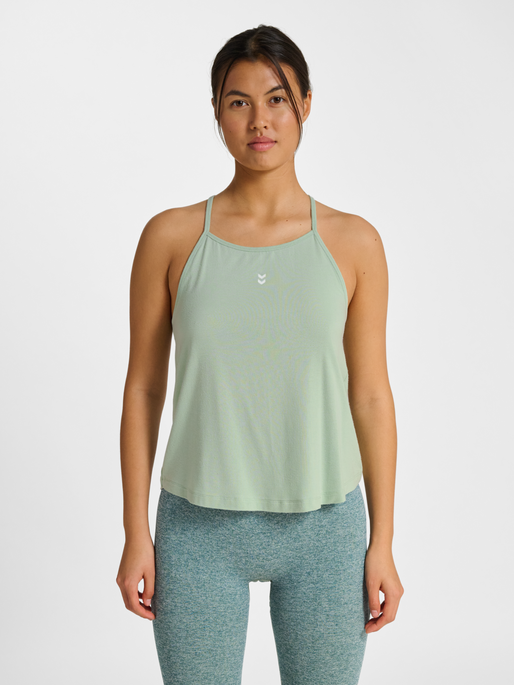 hmlYOGA SOFT W STRAP TOP, FROSTY GREEN, model