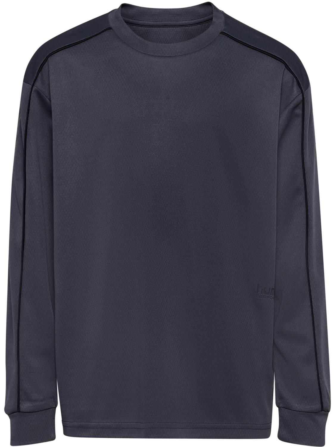 hmlJR T-SHIRT L/S, EBONY, packshot