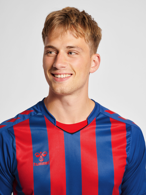 hmlCORE XK STRIPED JERSEY S/S, TRUE BLUE/TRUE RED, model