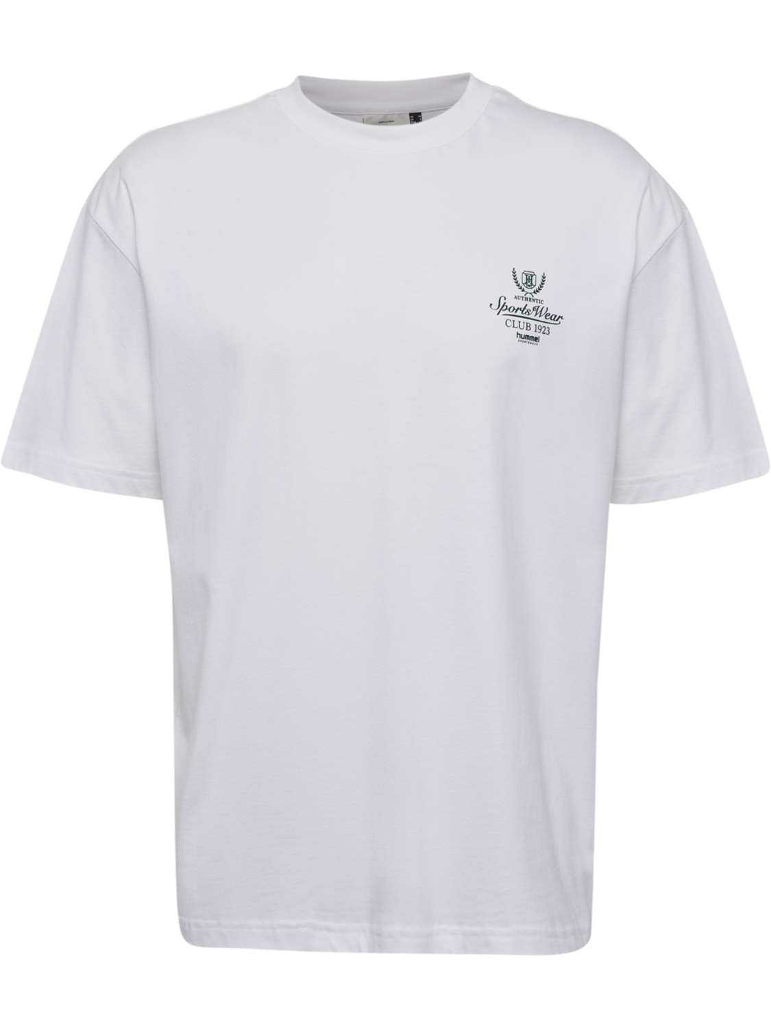 hmlLOOSE TEE S/S CLUB SPORTSWEAR, WHITE/DARK GREEN, packshot